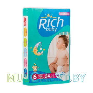 Подгузники Rich baby Junior Plus 6 (54шт)